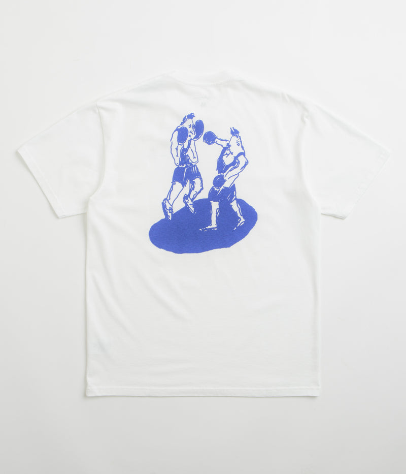 Last Resort AB x Julian Smith Boxers T-Shirt in White and Dirty Blue