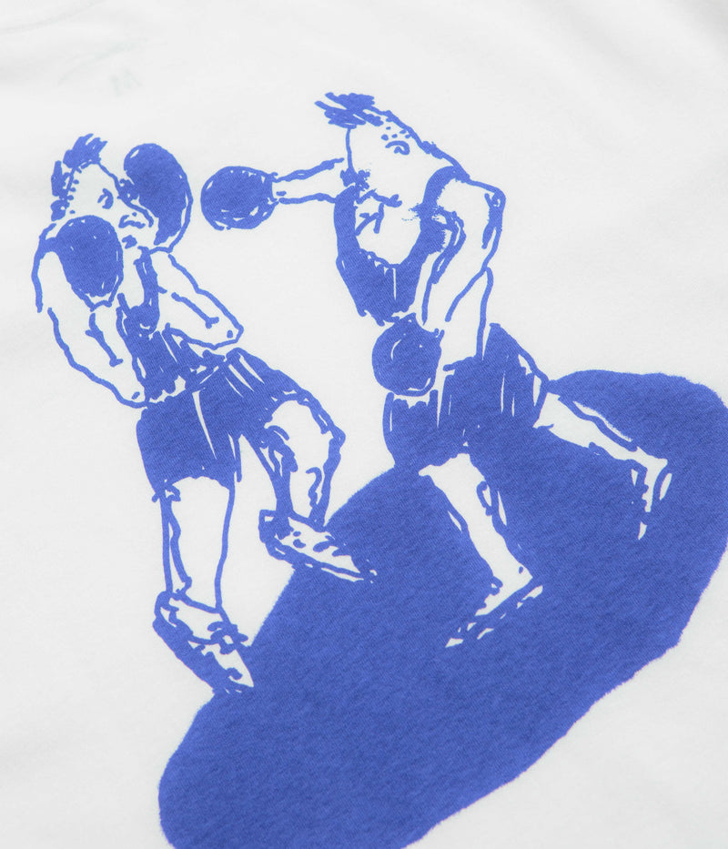 Last Resort AB x Julian Smith Boxers T-Shirt in White and Dirty Blue