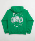 Last Resort AB x Julian Smith Heads Hoodie in Kelly Green and White