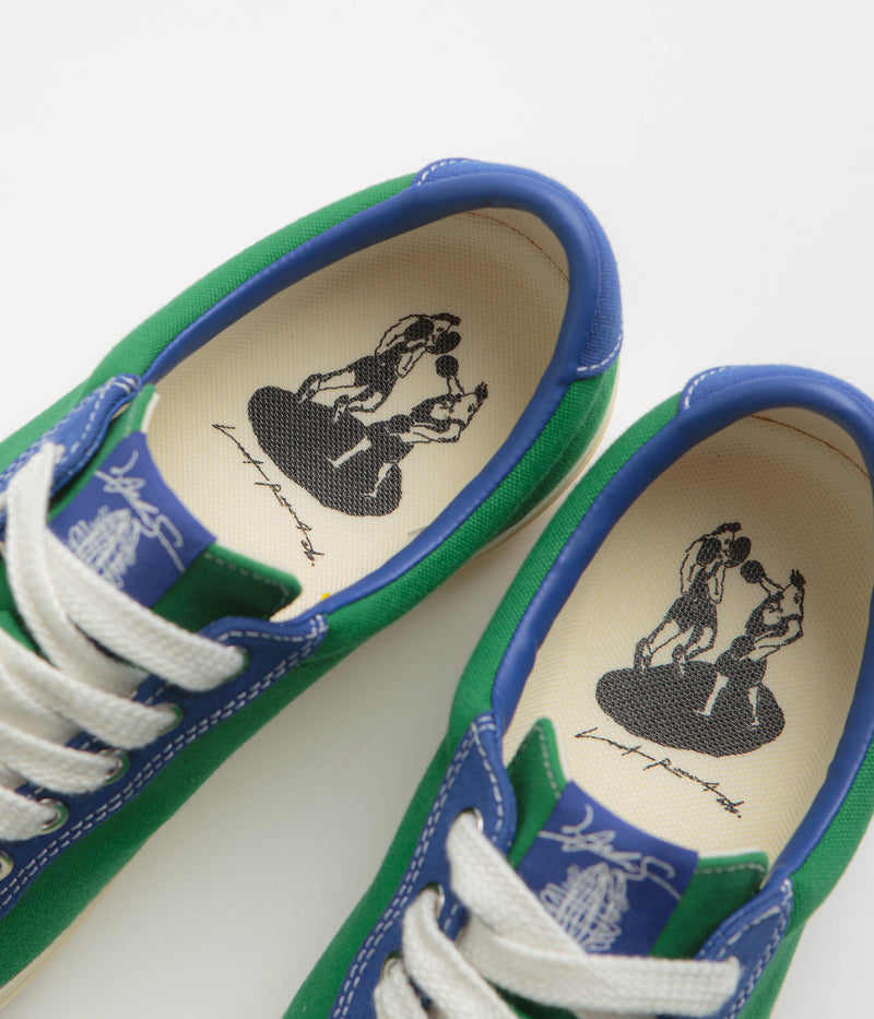Last Resort AB x Julian Smith VM001 Canvas Shoes in Kelly Green and Klein Blue
