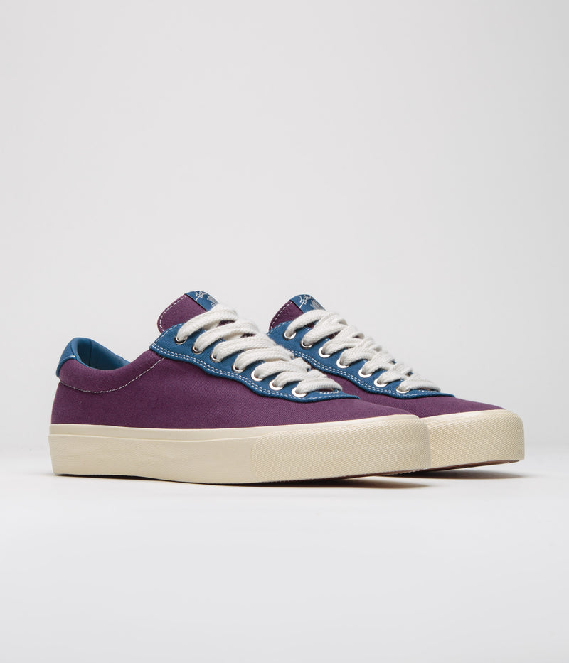 Last Resort AB x Julian Smith VM001 Canvas Shoes in Plum and Dirty Blue
