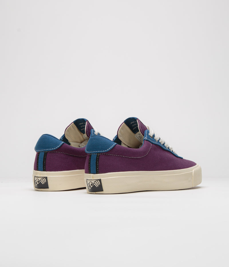 Last Resort AB x Julian Smith VM001 Canvas Shoes in Plum and Dirty Blue