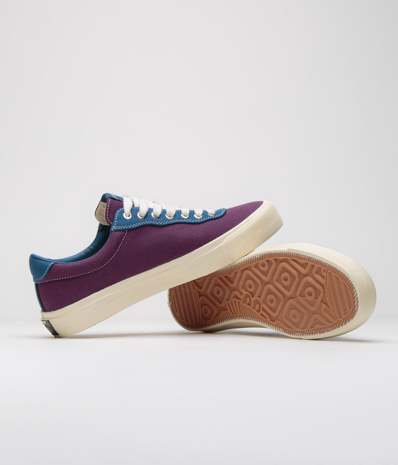 Last Resort AB x Julian Smith VM001 Canvas Shoes in Plum and Dirty Blue