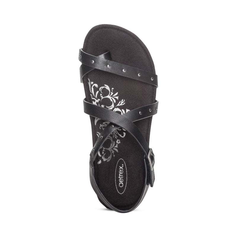 Lauren Quarter Strap Sandal #color_black