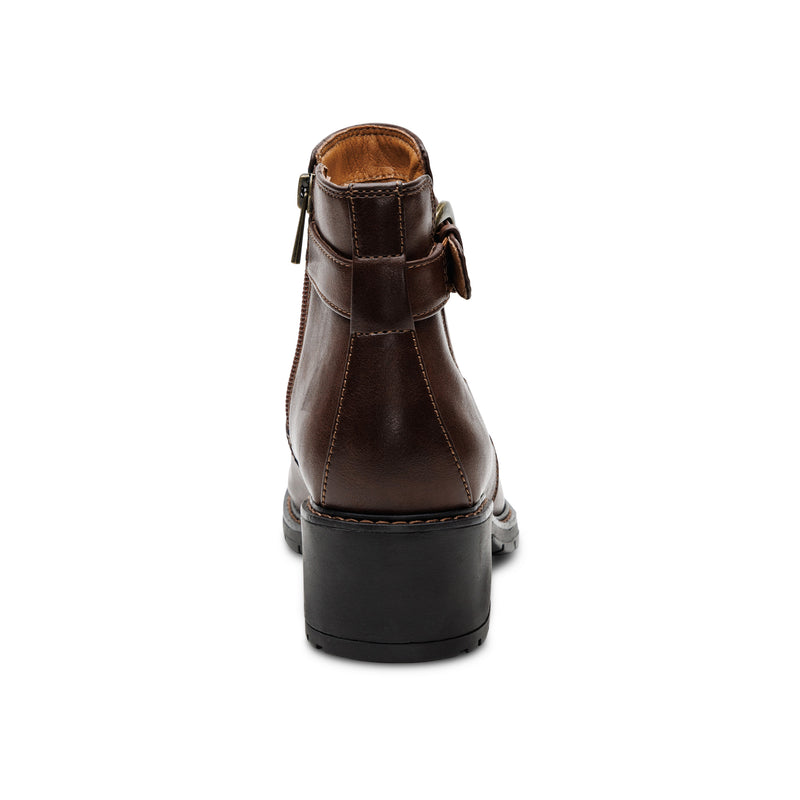 Layla Size Zip Boot  #color_dark brown