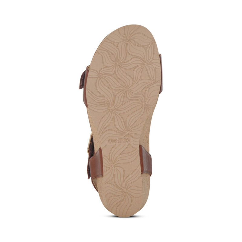 Lexa Quarter Strap Wedge #color_walnut