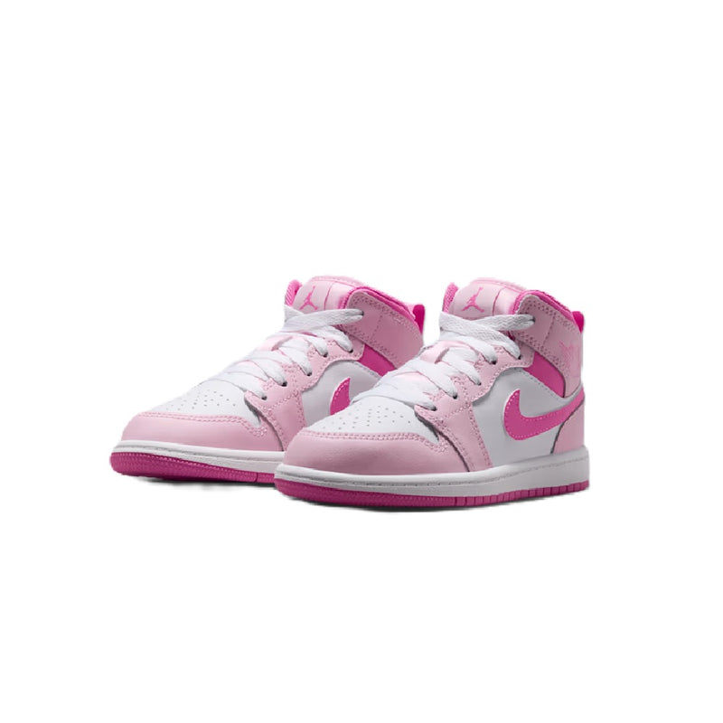 Little Kid's Jordan 1 Mid Pink Foam/Pink Foam-China Rose (DQ8424 601)