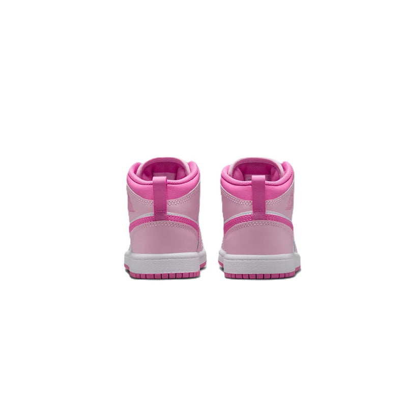 Little Kid's Jordan 1 Mid Pink Foam/Pink Foam-China Rose (DQ8424 601)