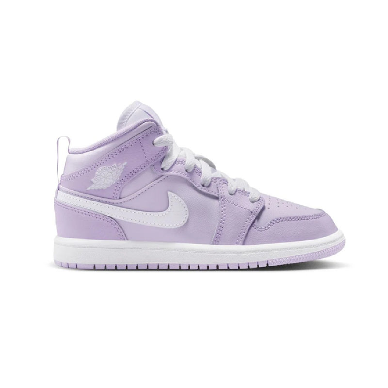 Little Kid's Jordan 1 Mid Violet Mist/White-Barely Grape (DQ8424 502)