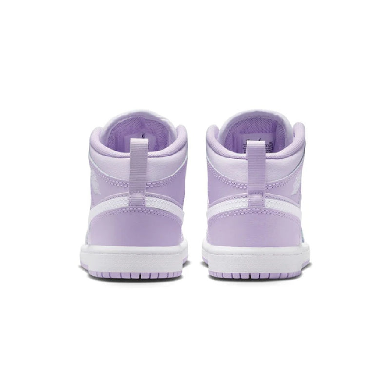 Little Kid's Jordan 1 Mid Violet Mist/White-Barely Grape (DQ8424 502)
