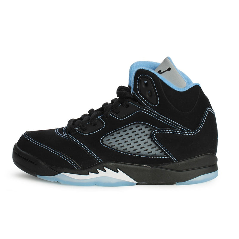 Little Kid's Jordan 5 Retro "Black Carolina" Black/Mult-Clr (440889 008)