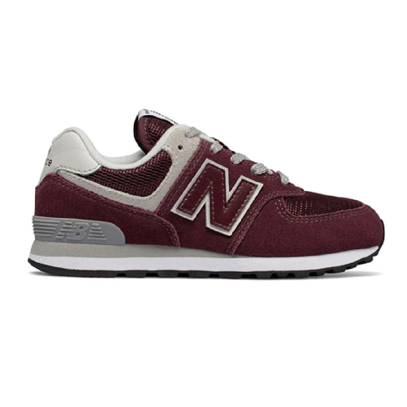 Little Kid's New Balance 574 Burgundy Gray (PC574GB)