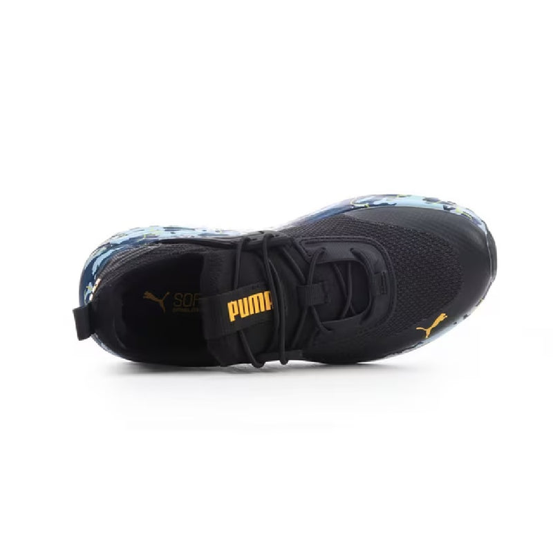Little Kid's Puma Pacer 23 Amped Camo AC Blk-Yel Blz-Blu Wash (403128 01)
