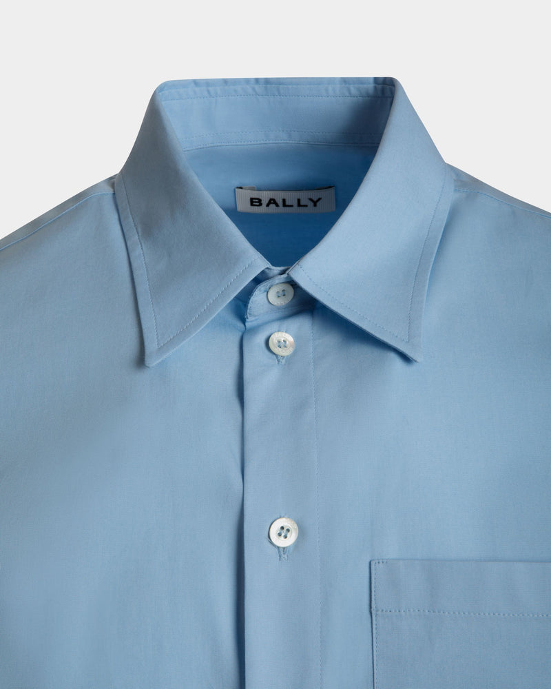 Long Sleeve Shirt In Light Blue Cotton