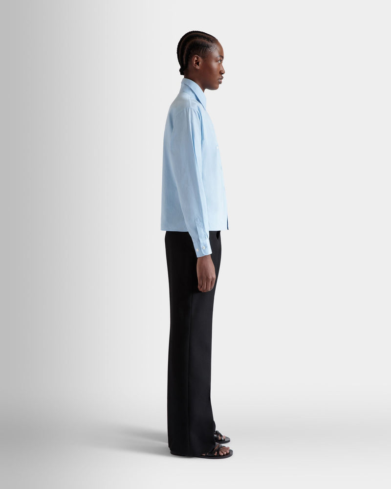 Long Sleeve Shirt In Light Blue Cotton