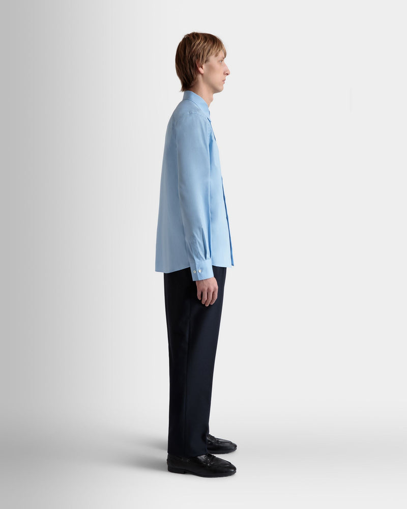 Long Sleeve Shirt In Light Blue Cotton