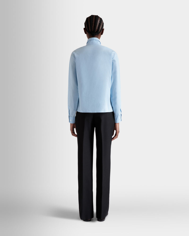 Long Sleeve Shirt In Light Blue Cotton