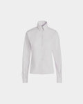Long Sleeve Shirt in White Cotton