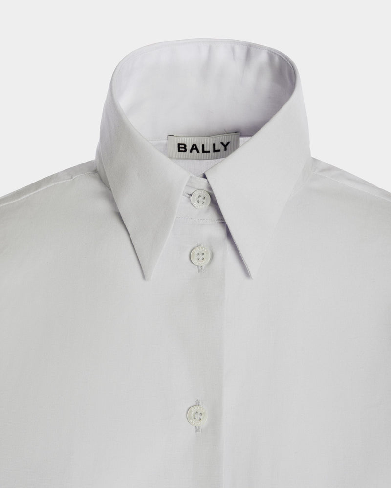 Long Sleeve Shirt in White Cotton