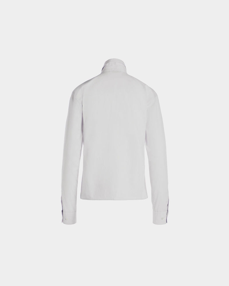 Long Sleeve Shirt in White Cotton
