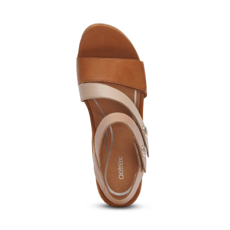 Madelyn Quarter Strap Wedge  #color_ginger multi