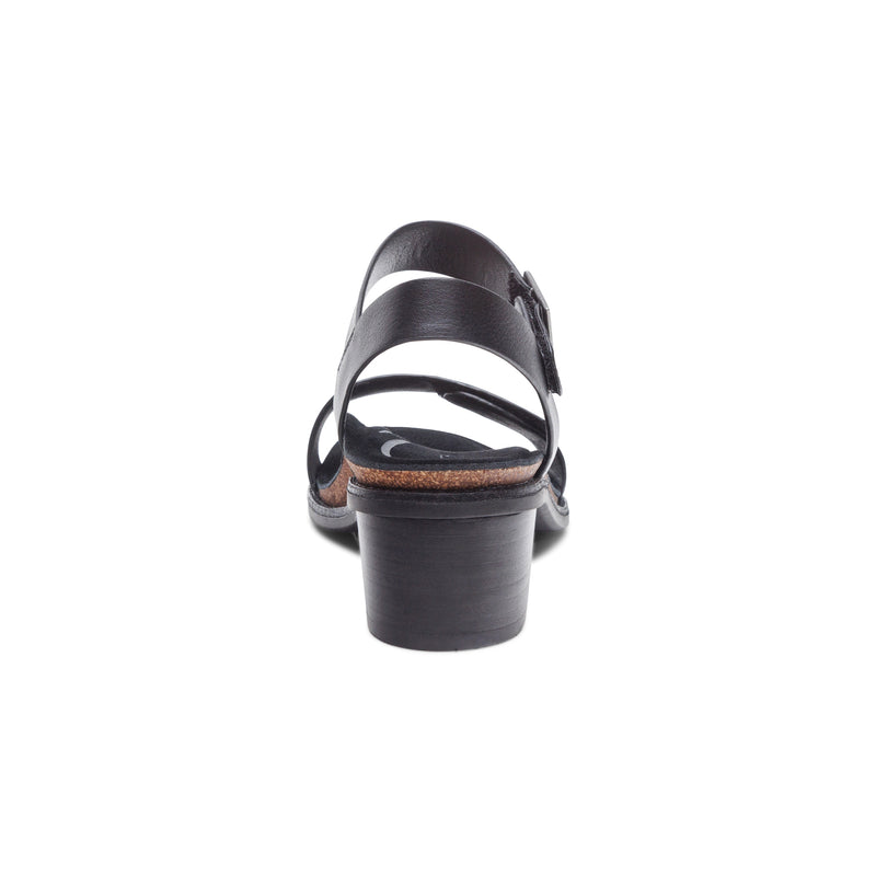 Mae Adjustable Quarter Strap Heel #color_black