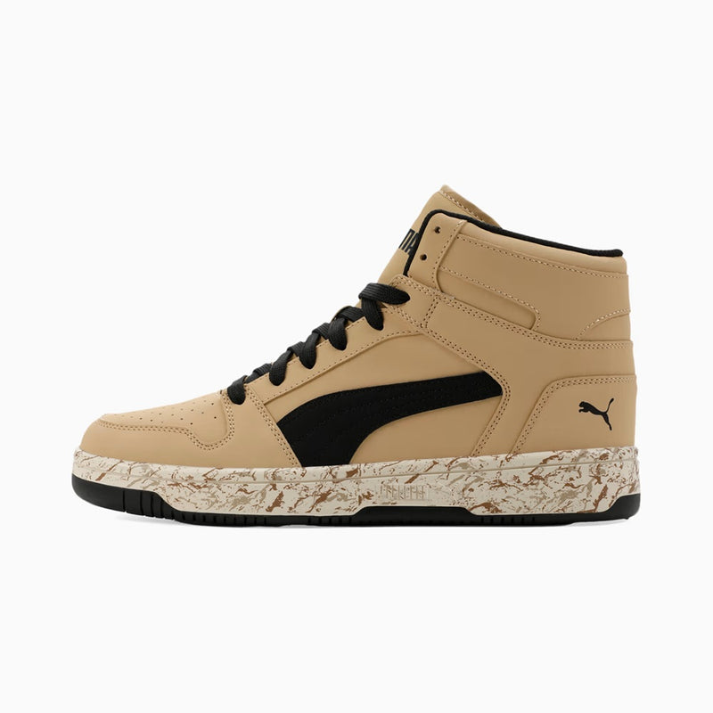 Men's Puma Rebound Layup NBK Marble 2 Sand-Blk-Alpine Snow (406558 01)