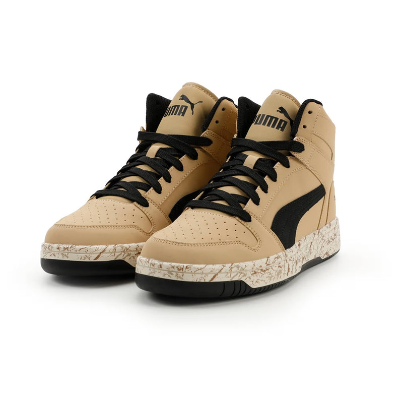 Men's Puma Rebound Layup NBK Marble 2 Sand-Blk-Alpine Snow (406558 01)