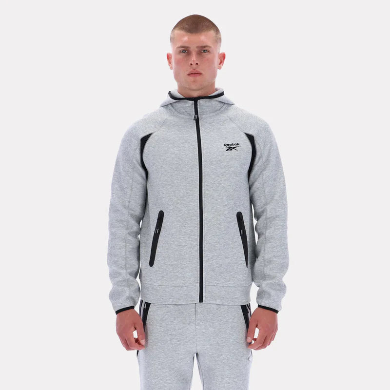 Men's Reebok Contrast Panel Zip Hoodie