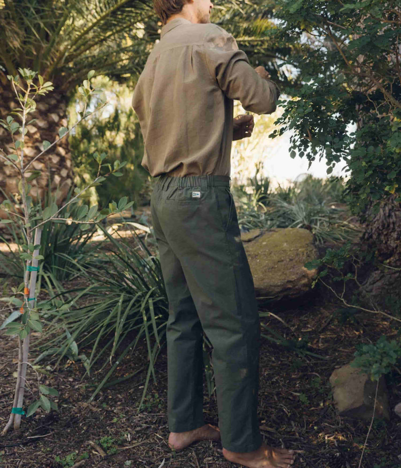 Mollusk Boat Pants in Dark Moss