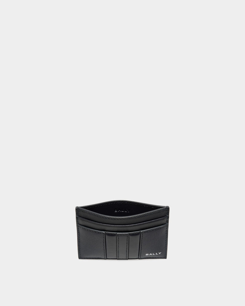 Mythos Card Holder In Black Recycled Leather