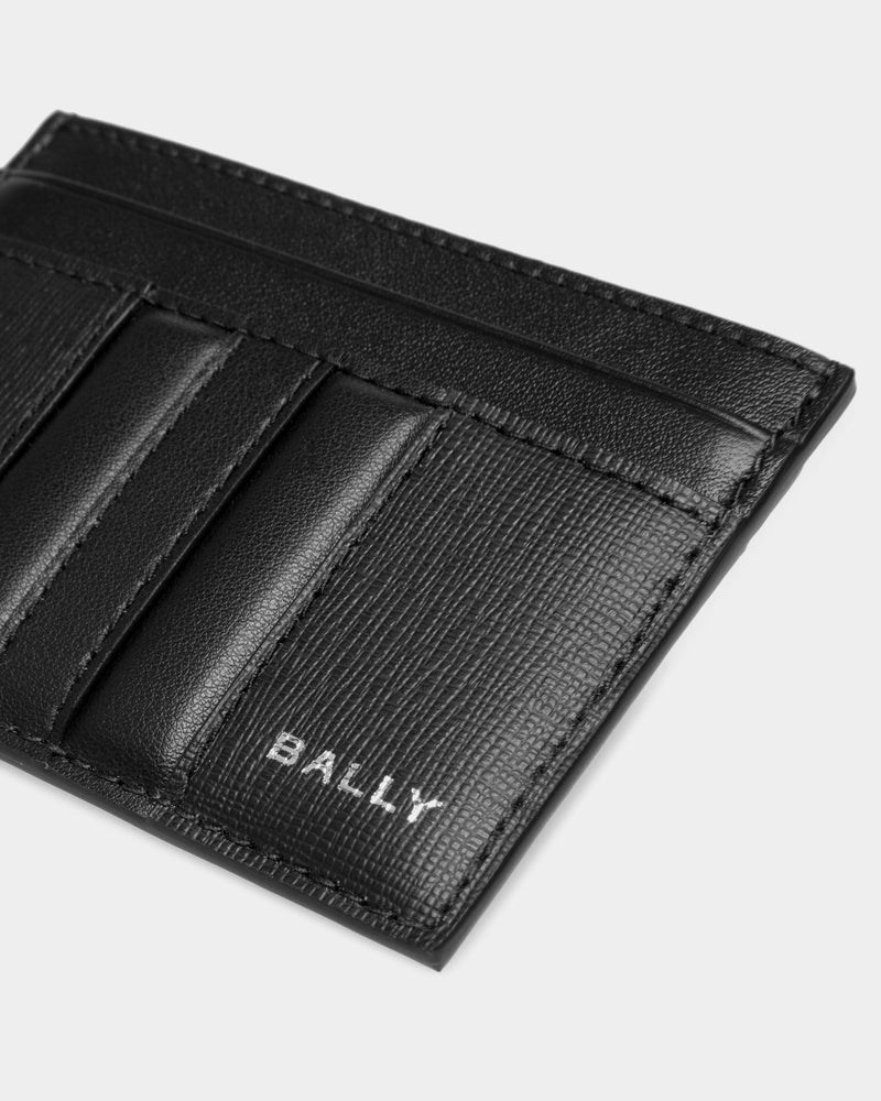 Mythos Card Holder In Black Recycled Leather