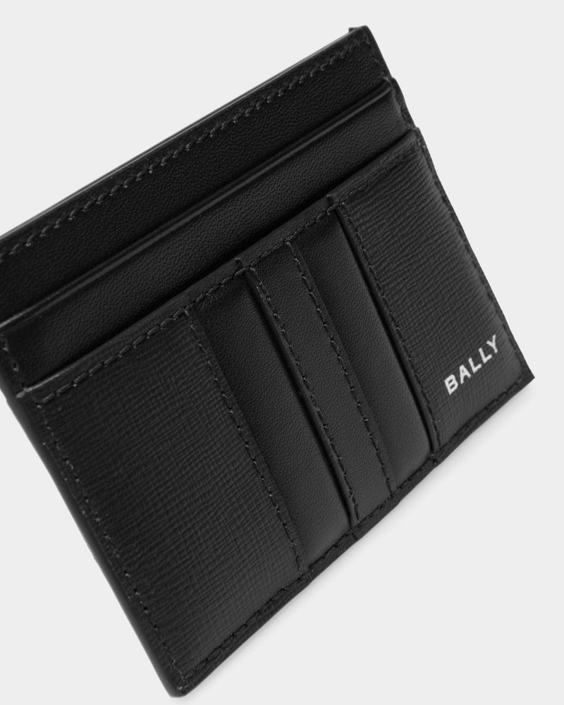 Mythos Card Holder In Black Recycled Leather