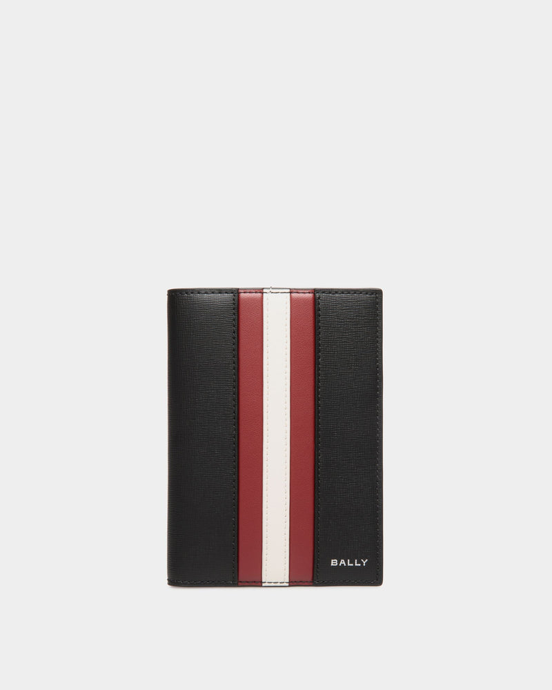 Mythos Passport Holder in Black Recycled Leather