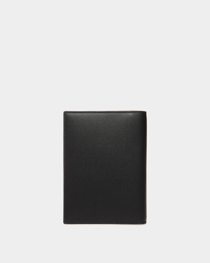 Mythos Passport Holder in Black Recycled Leather