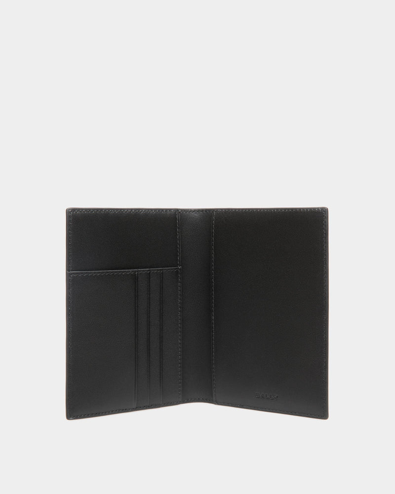 Mythos Passport Holder in Black Recycled Leather