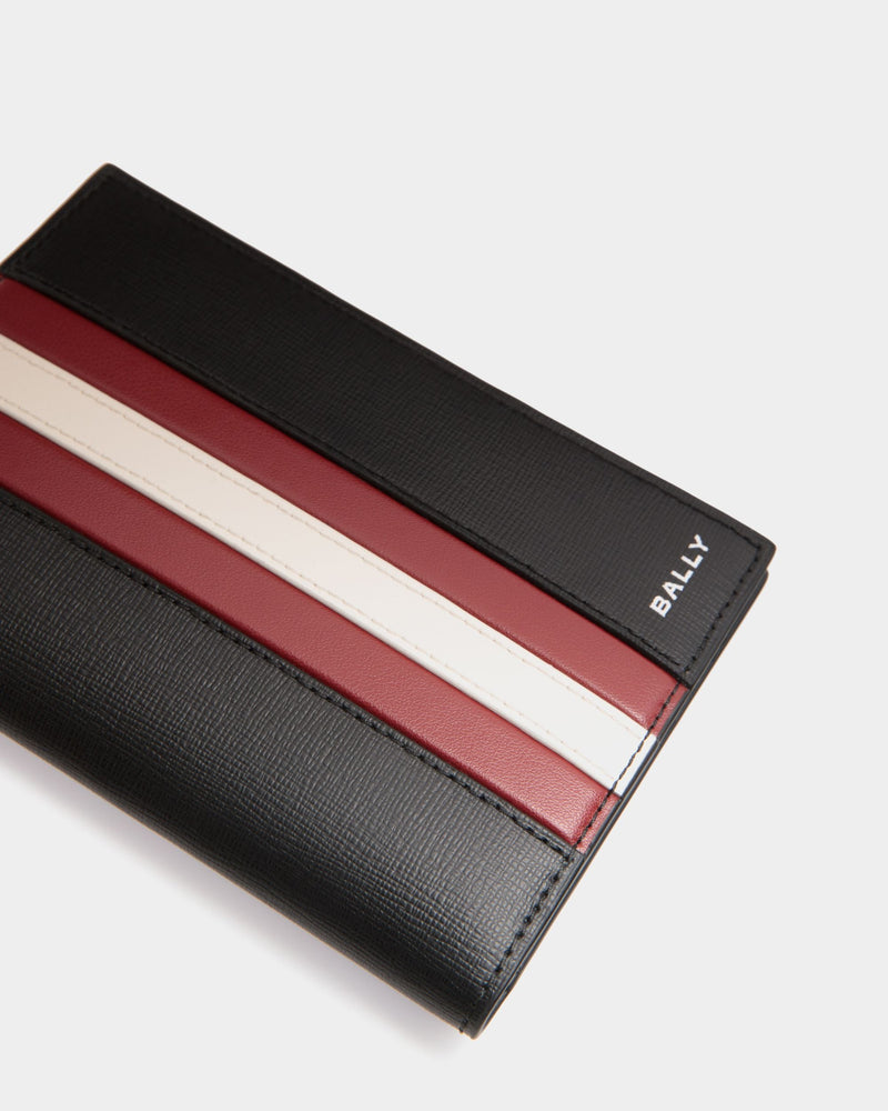 Mythos Passport Holder in Black Recycled Leather