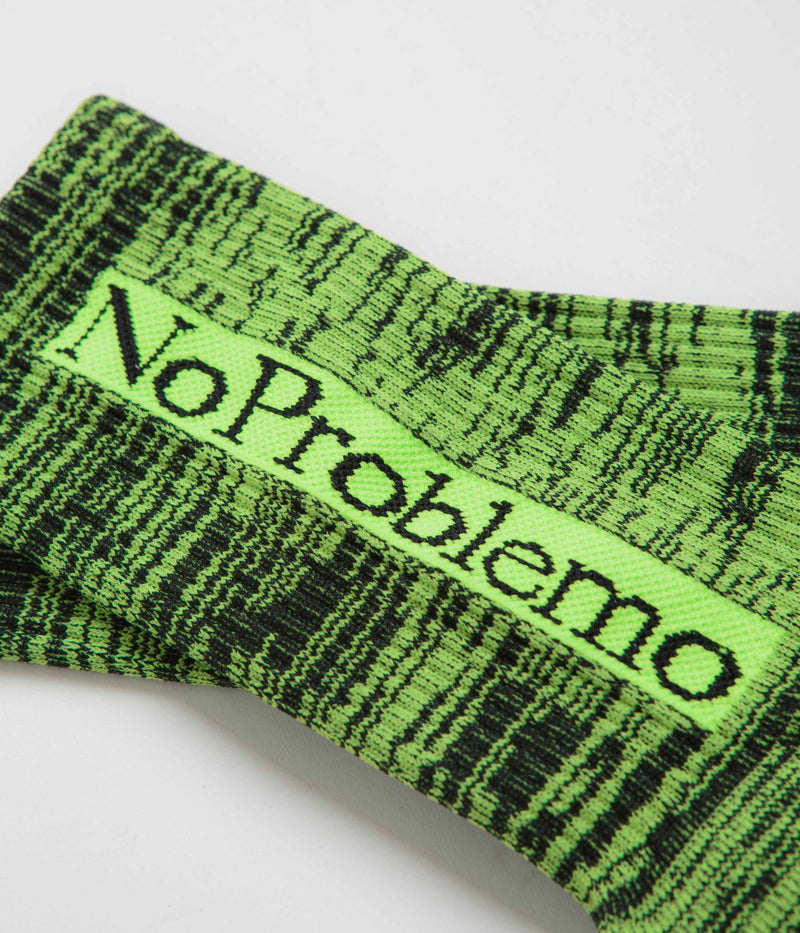 No Problemo Glitch Knit Socks in Green
