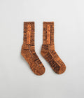 No Problemo Glitch Knit Socks in Orange