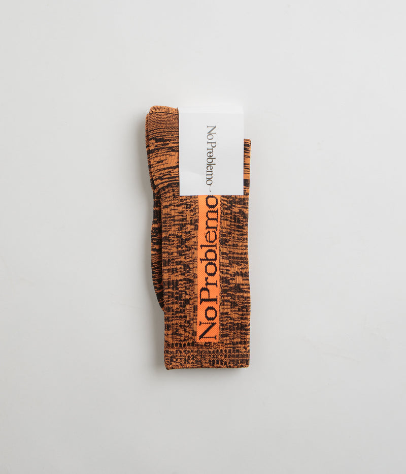 No Problemo Glitch Knit Socks in Orange