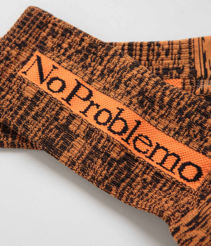 No Problemo Glitch Knit Socks in Orange