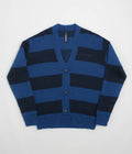 No Problemo Striped Mohair Oversized Cardigan in Blue Multi