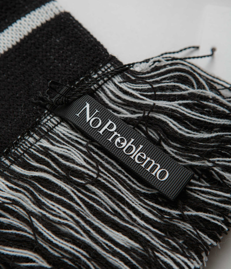 No Problemo Striped Scarf in Black