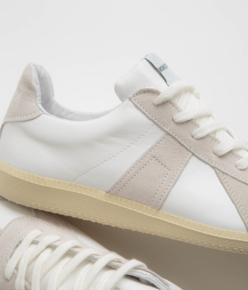 Novesta All Leather German Army Trainer Shoes in White and Ecru