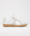 Novesta All Leather German Army Trainer Shoes in White and Transparent