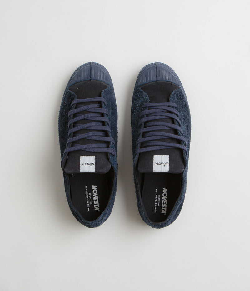 Novesta Star Master Hairy Suede Shoes in Navy