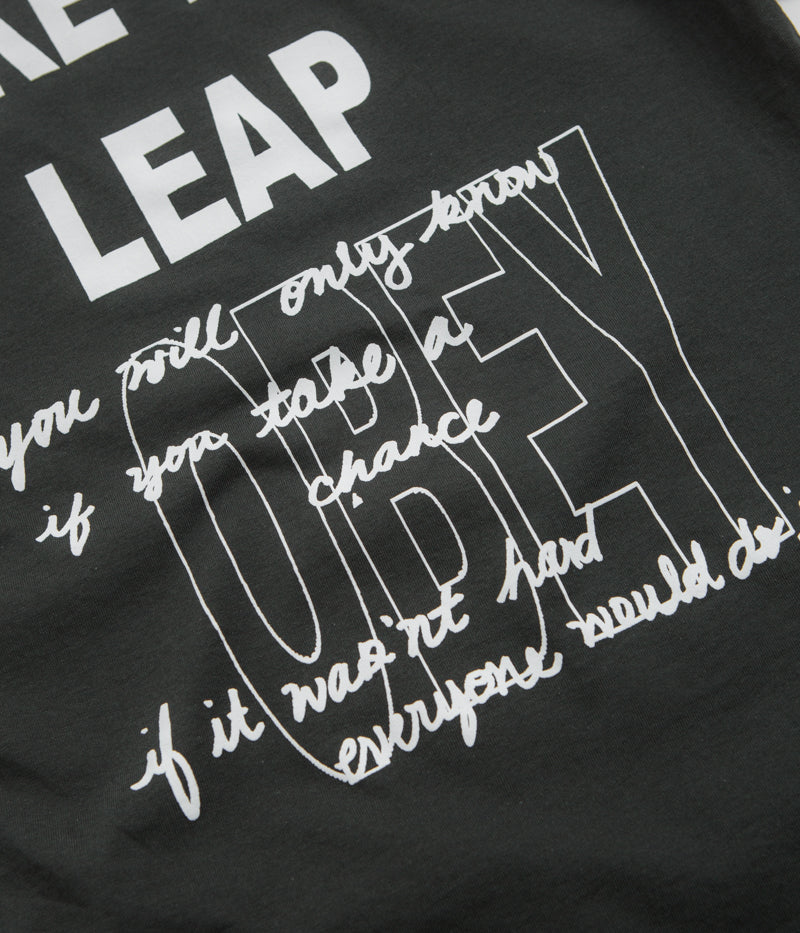 Obey Take The Leap T-Shirt in Vintage Black