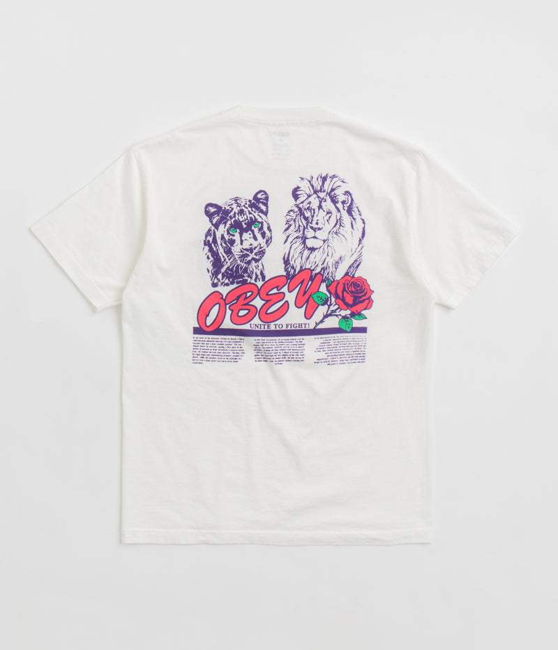 Obey Unite & Fight T-Shirt in Pigment Vintage White