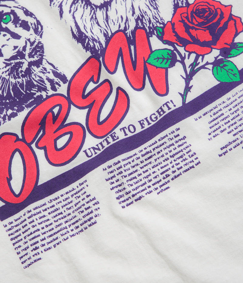Obey Unite & Fight T-Shirt in Pigment Vintage White