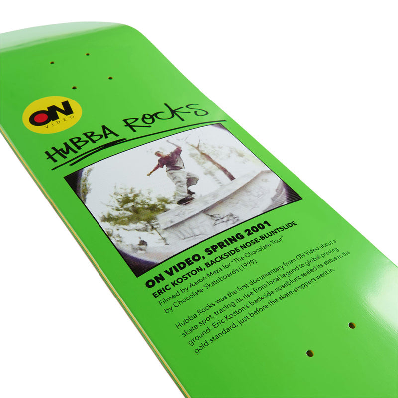 On Video Hubba Rocks Skateboard Deck - 8.375"